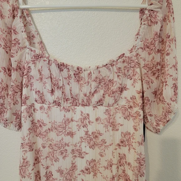 City Triangles White Floral Y2K Dress Sz L NWT - Picture 3 of 9